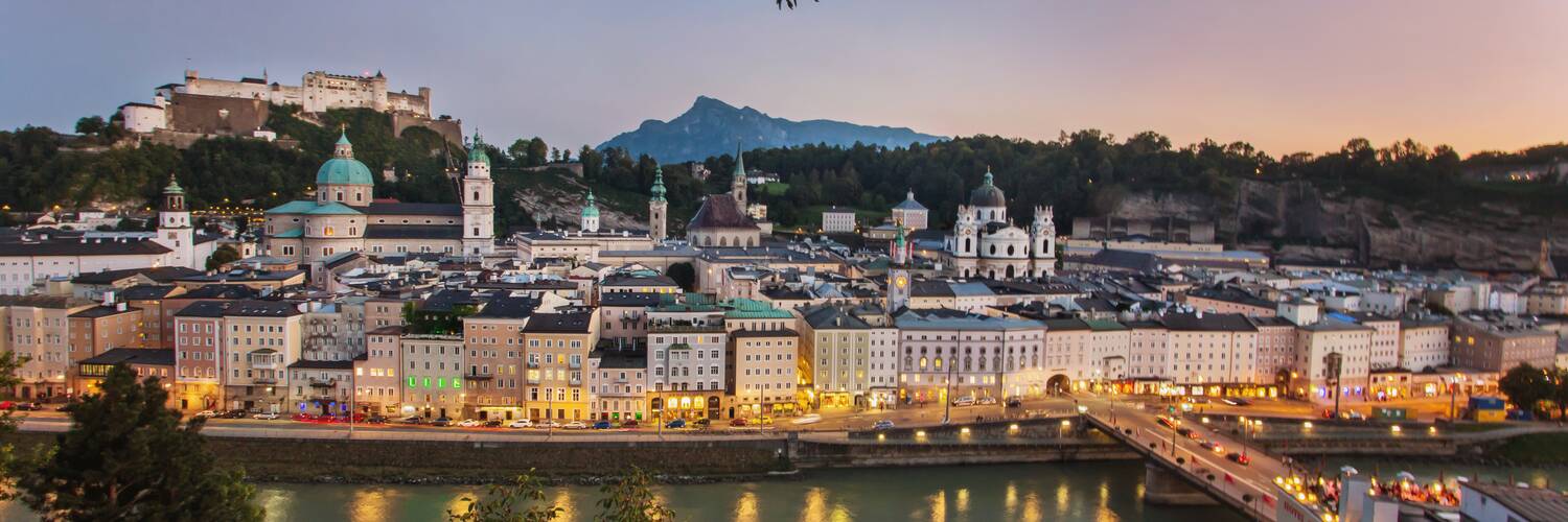 Panorama Stadt Salzburg bei Nacht | © Salzburger Land