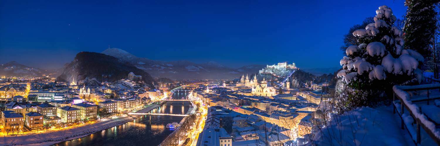 Mönchsberg Winter-Panorama in Salzburg | © Tourismus Salzburg / G. Breitegger